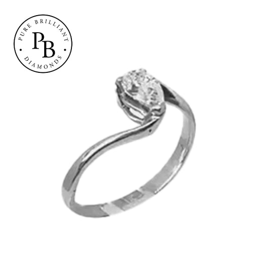 PureBrilliant Diamonds  Pear cut diamond twist ring.