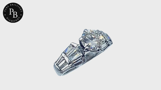Purebrilliant Diamonds A Tiffany Style 1.08ct Diamond Ring