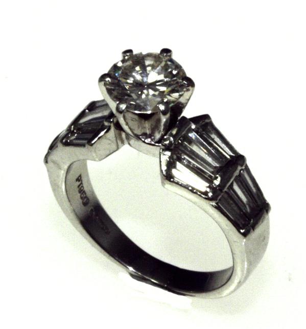 Purebrilliant Diamonds A Tiffany Style 1.08ct Diamond Ring